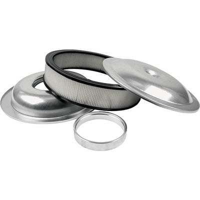 Allstar Lightweight 14in Air Cleaner Kit Plain 3-1/2in Paper Element