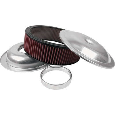 Allstar Lightweight 14in Air Cleaner Kit Plain 4in Washable Element