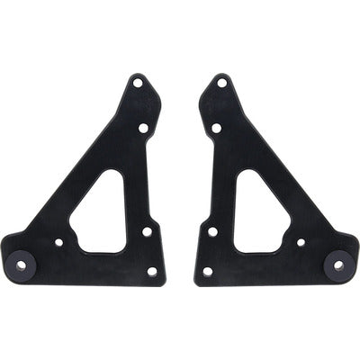 Allstar Front Motor Plate 2pc w/ Bushings Black