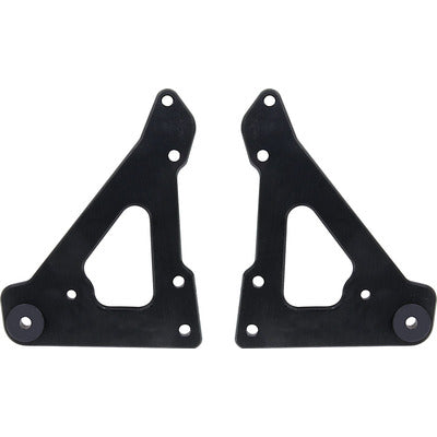 Allstar Front Motor Plate 2pc w/ Bushings Black