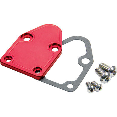 Allstar SBC Fuel Pump Block Off Plate Red