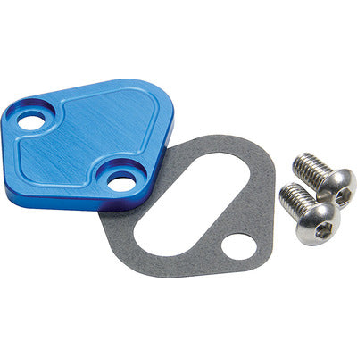 Allstar BBC Fuel Pump Block Off Plate Blue