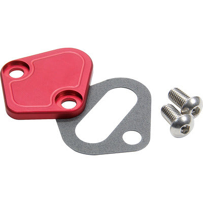 Allstar BBC Fuel Pump Block Off Plate Red