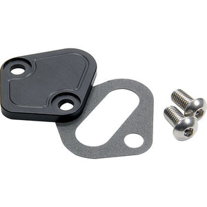 Allstar BBC Fuel Pump Block Off Plate Black