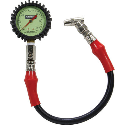 Allstar Tire Pressure Gauge 0-30 PSI 2-1/4in Glow