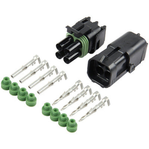 Allstar 4-Wire Weather Pack Connector Kit Square