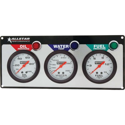 Allstar 3 Gauge Panel ALL OP/WT/FP