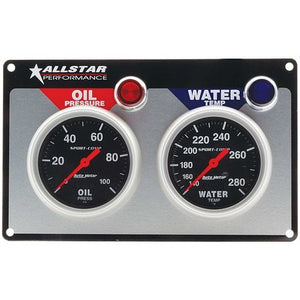 Allstar 2 Gauge Panel A/M OP/WT Sport-Comp