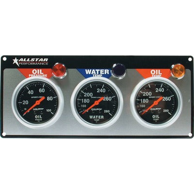 Allstar 3 Gauge Panel A/M OP/WT/OT Sport-Comp