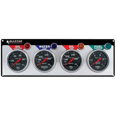 Allstar 4 Gauge Panel A/M OP/WT/OT/FP Sport-Comp