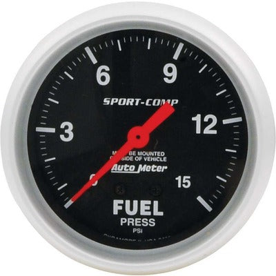 Allstar Replacement ATM Fuel Pressure Gauge 15psi Sport Comp 2-5/8in