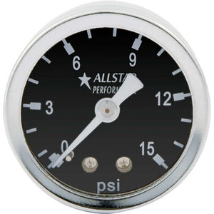 Allstar 1.5in Gauge 0-15 PSI Dry Type