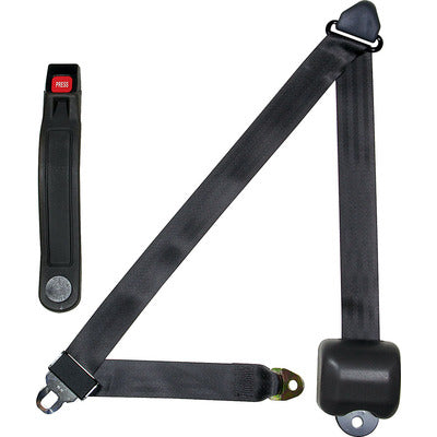 Allstar Retractable Lap/Shoulder Seat Belt 3pt Charcoal
