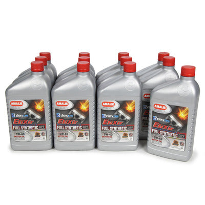 Amalie Elixir Full Synthetic 5W40 Motor Oil Dexos2 European Formula - Case of 12 Quarts