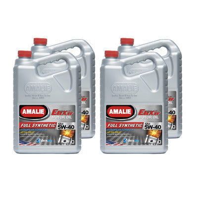 Amalie Elixir Full Synthetic 5W40 Motor Oil Dexos2 European Formula - Case of 4 Gallons