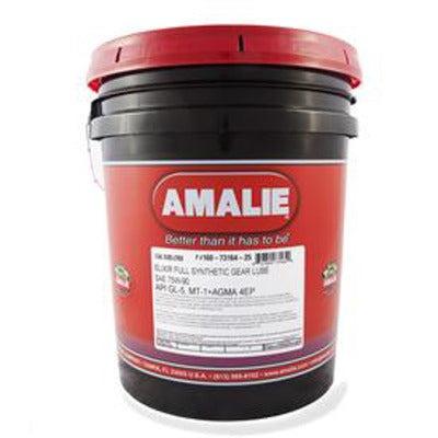Amalie Elixir Full Synthetic GL-5 75W90 Gear Oil - 5 gallon bucket
