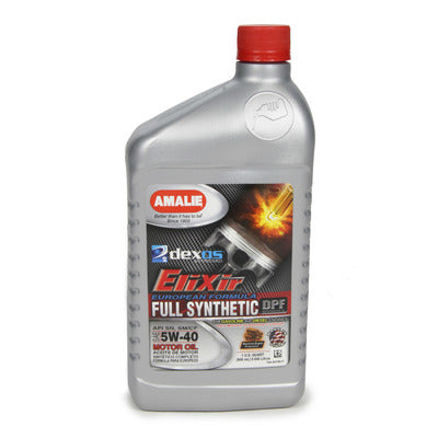 Amalie Elixir Full Synthetic 5W40 Motor Oil Dexos2 European Formula 