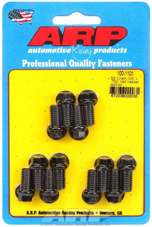 ARP Header Bolt Kit - 6pt 3/8 x .750 UHL (12) 100-1101