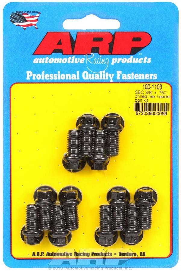 ARP Header Bolt Kit - 6pt 3/8 x .750 UHL (12) 100-1103