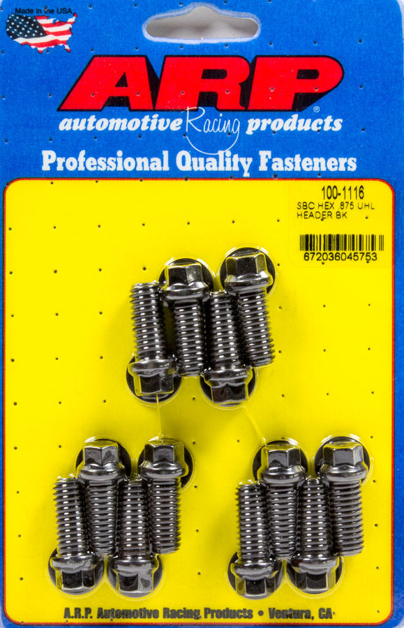 ARP Header Bolt Kit - 6pt 3/8 x .875 UHL (12) 100-1116