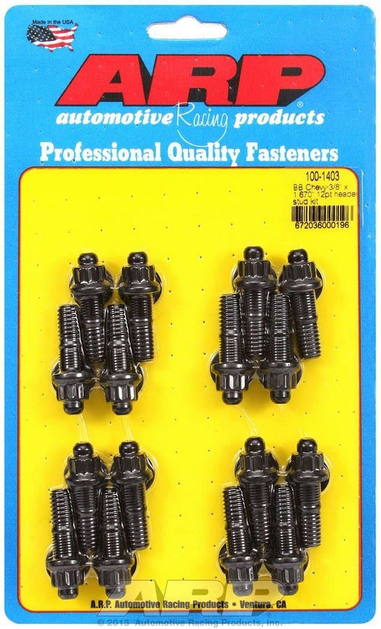 ARP Header Stud Kit - 12pt 3/8 x 1.670 OAL (16) 100-1403