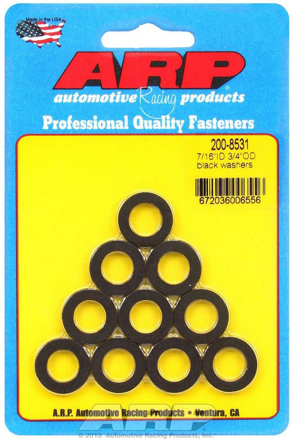 ARP Black Washers - 7/16 ID x 3/4 OD (10) 200-8531