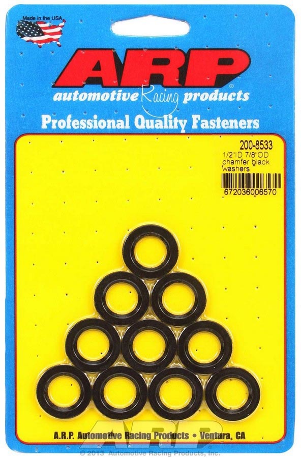 ARP Black Washers - 1/2 ID x 7/8 OD (10) 200-8533