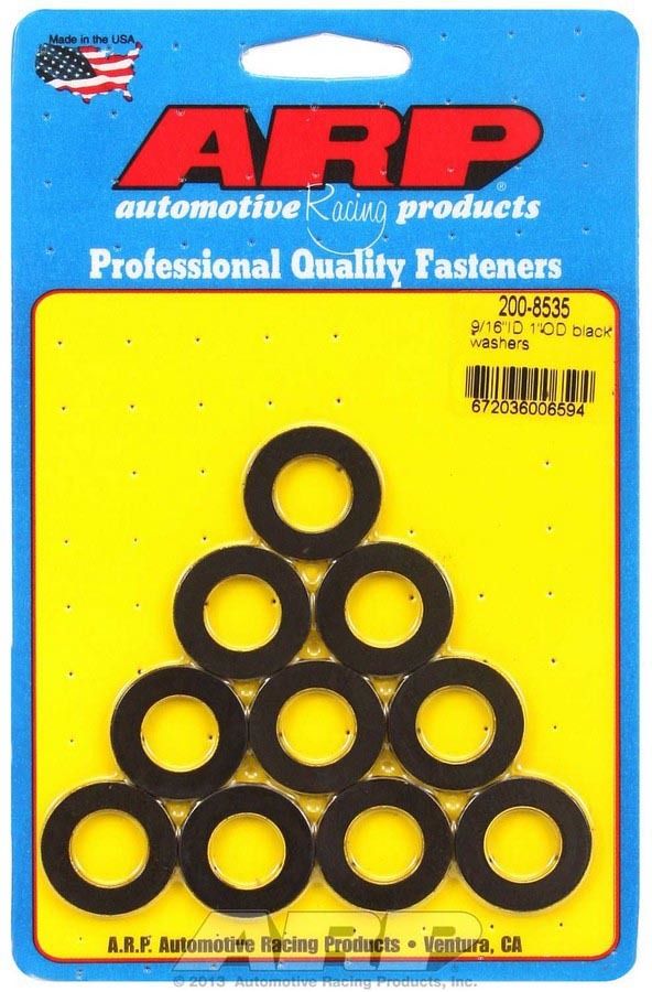 ARP Black Washers - 9/16 ID x 1 OD (10) 200-8535