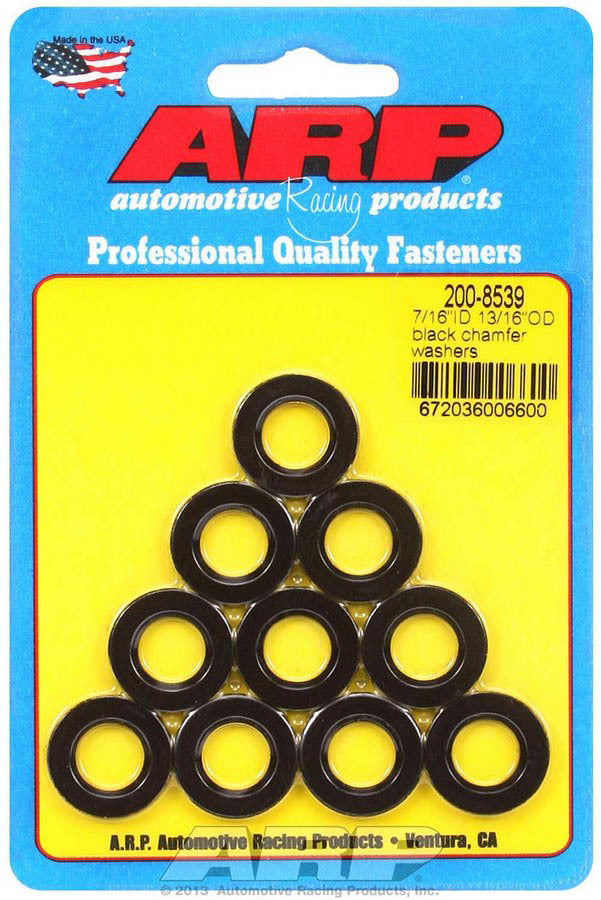 ARP Black Washers - 7/16 ID x 13/16 OD (10) 200-8539