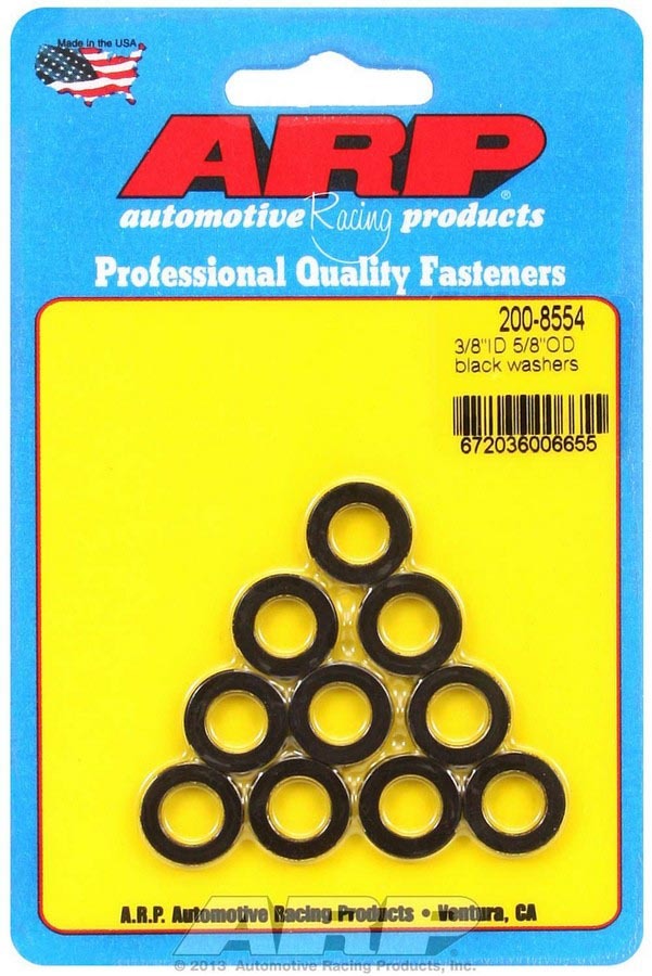 ARP Black Washers - 3/8 ID x 5/8 OD (10) 200-8554
