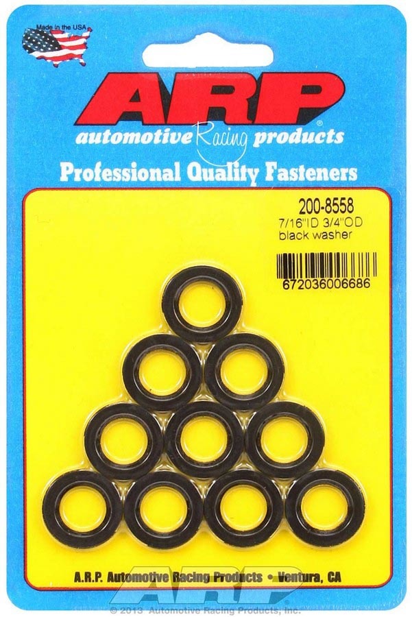 ARP Black Washers - 7/16 ID x 3/4 OD (10) 200-8558