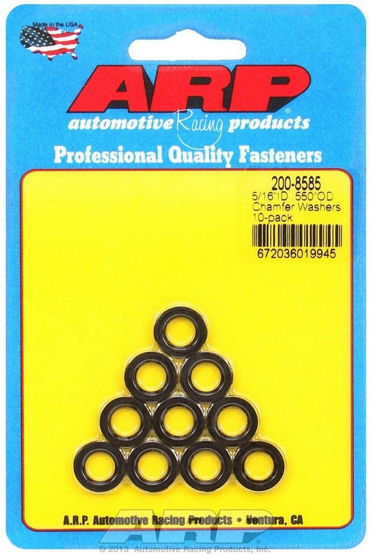 ARP Black Washers - 5/16 ID x .550 OD Chamfer (10) 200-8585