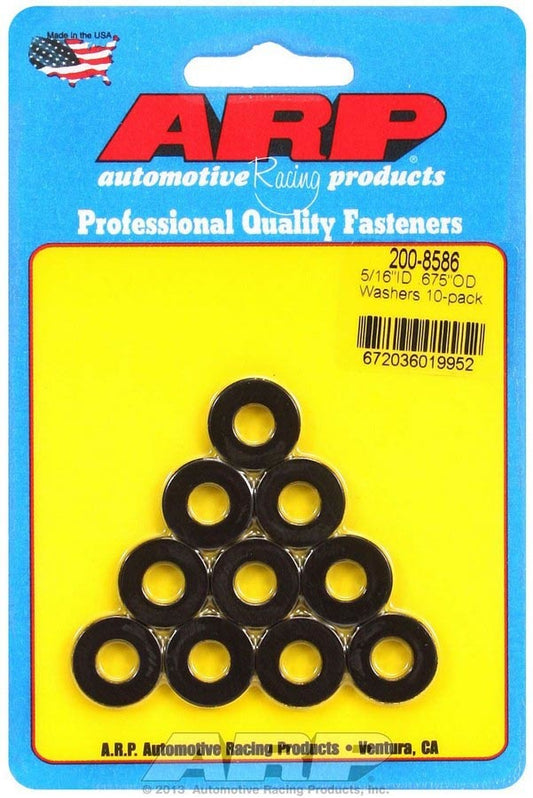 ARP Black Washers - 5/16 ID x .675 OD (10) 200-8586