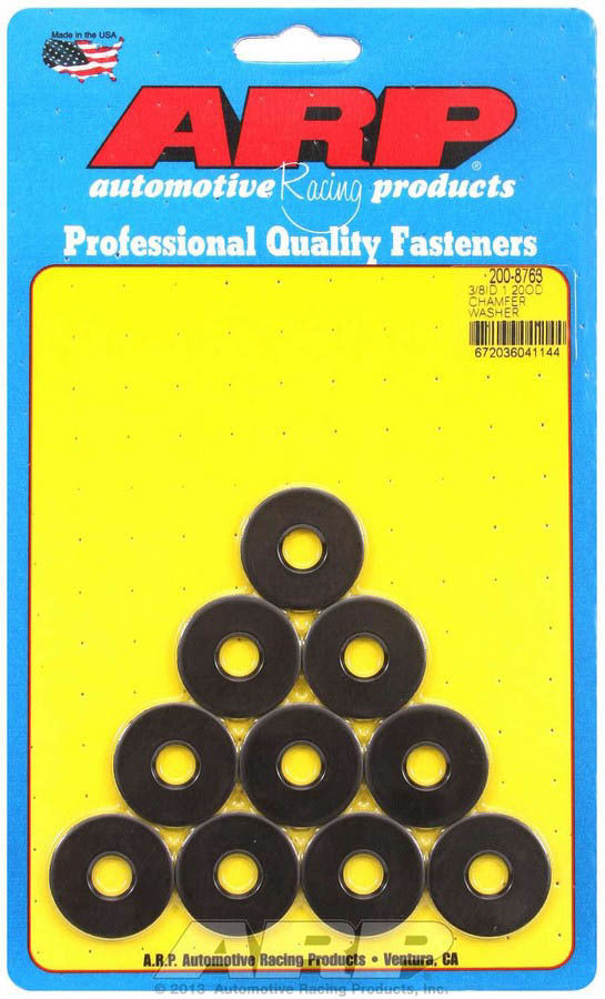 ARP Black Washers - 3/8 ID x 1.200 OD w/Chamfer 10pk 200-8763