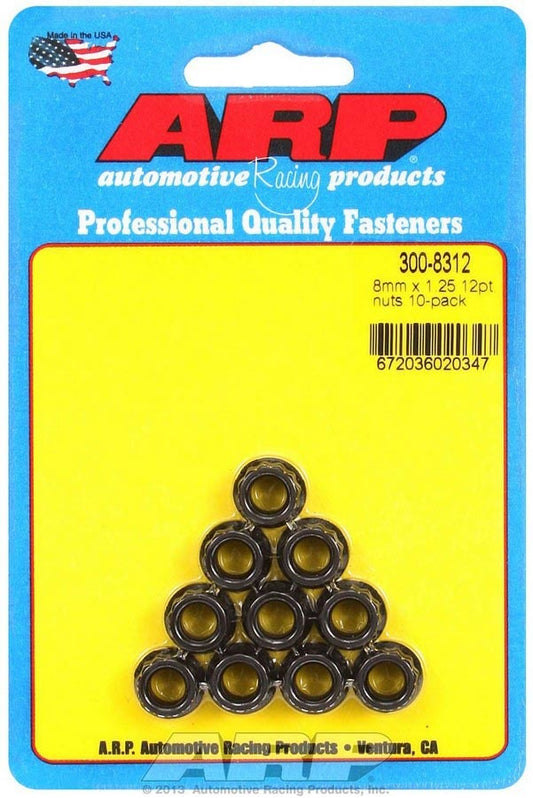 ARP 8mm x 1.25 12pt Nuts (10) 300-8312