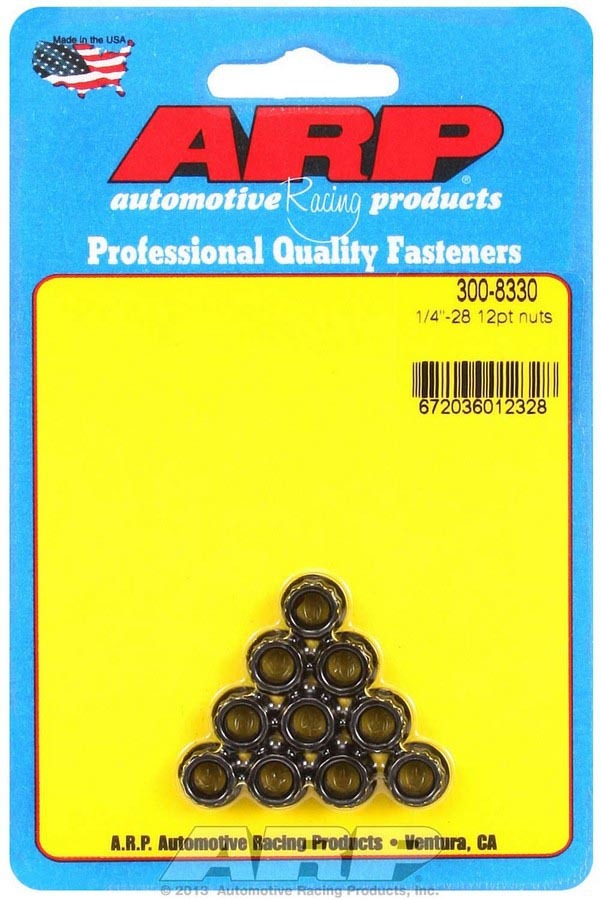 ARP 1/4-28 12pt Nuts (10) 300-8330