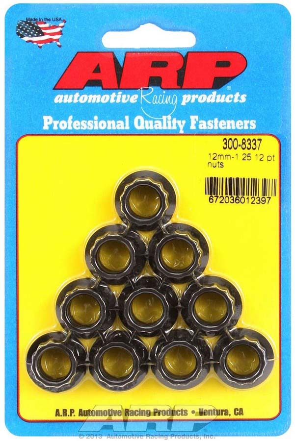 ARP 12mm x 1.25 12pt Nuts (10) 300-8337