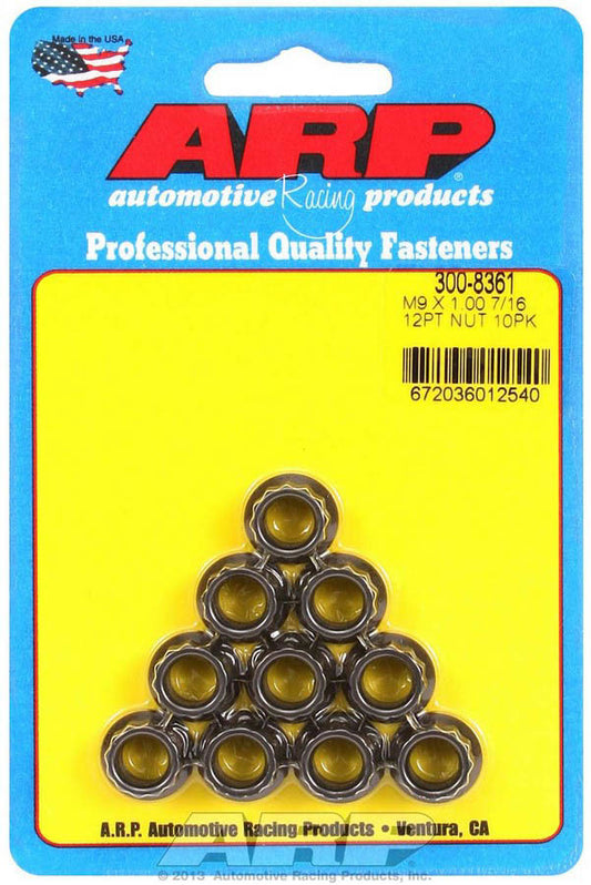 ARP 9mm x 1.00 12pt Nuts (10) 300-8361