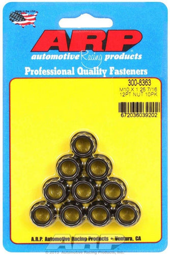 ARP 10mm x 1.25 12pt Nuts (10) 300-8363