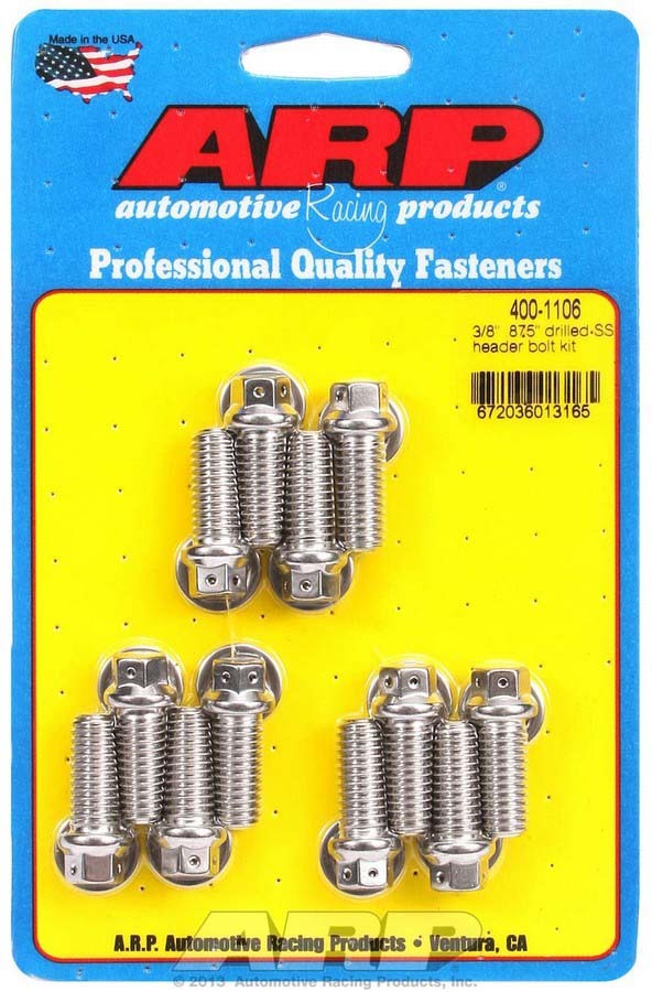 ARP S/S Header Bolt Kit - 3/8 x .875 UHL (12) 400-1106