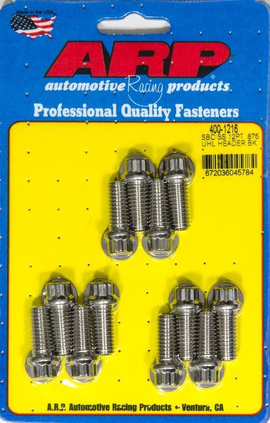 ARP Header Bolt Kit - 12pt 3/8 x .875 UHL (12) 400-1216