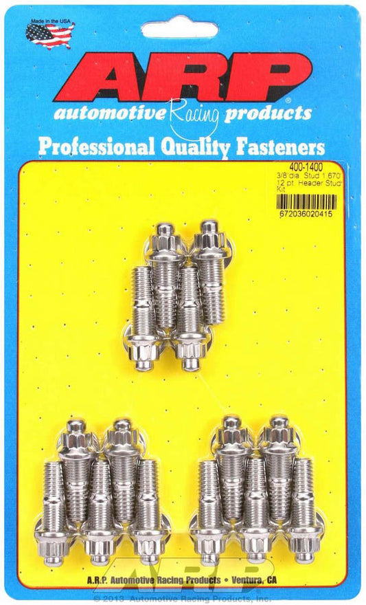 ARP S/S Header Stud Kit - 3/8 x .750 UHL (14) 400-1400