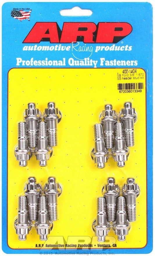 ARP S/S Header Stud Kit - 3/8in x 1.670in OAL (16) 400-1404