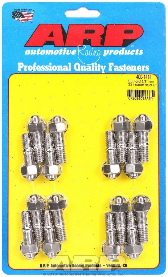ARP S/S Header Stud Kit - 3/8in x 1.670in OAL (16) 400-1414