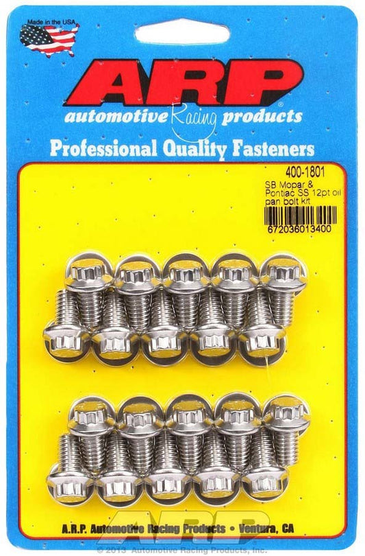 ARP S/S Oil Pan Bolt Kit 400-1801