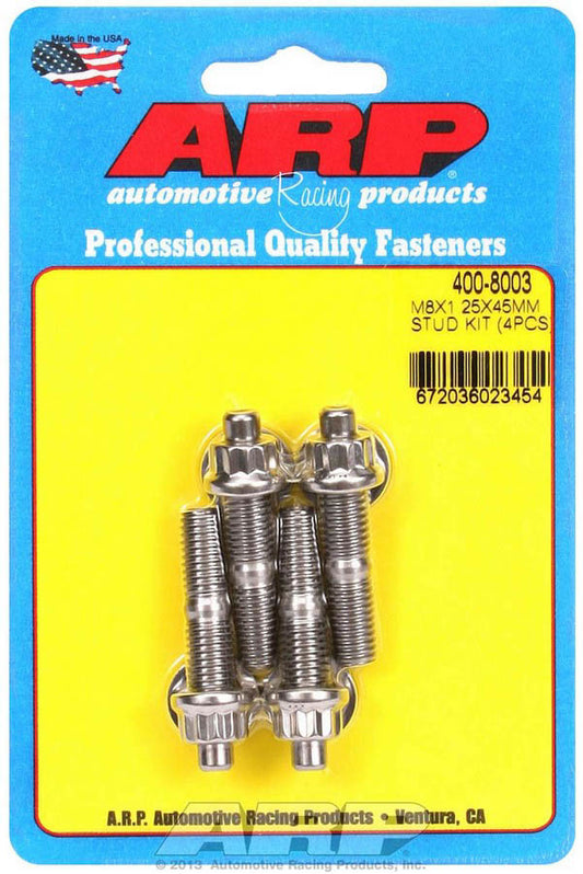 ARP S/S Stud Kit - (4) M8 x 1.25" x  45mm 400-8003