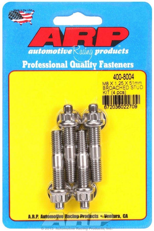 ARP S/S Stud Kit - (4) M8 x 1.25" x  51mm 400-8004