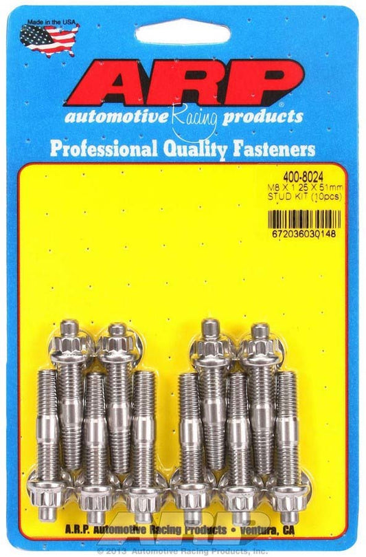 ARP S/S Stud Kit - (10) M8 x 1.25" x  51mm 400-8024