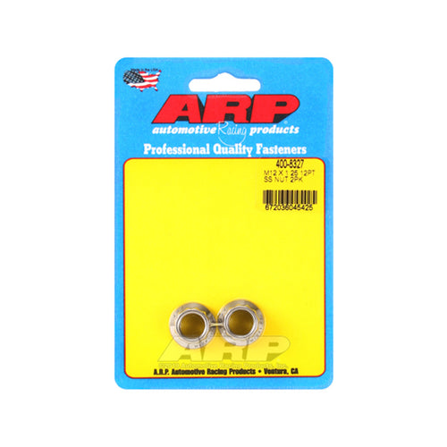 ARP 12mm X 1.25 S/S Nut Kit 12pt 2pk 400-8327