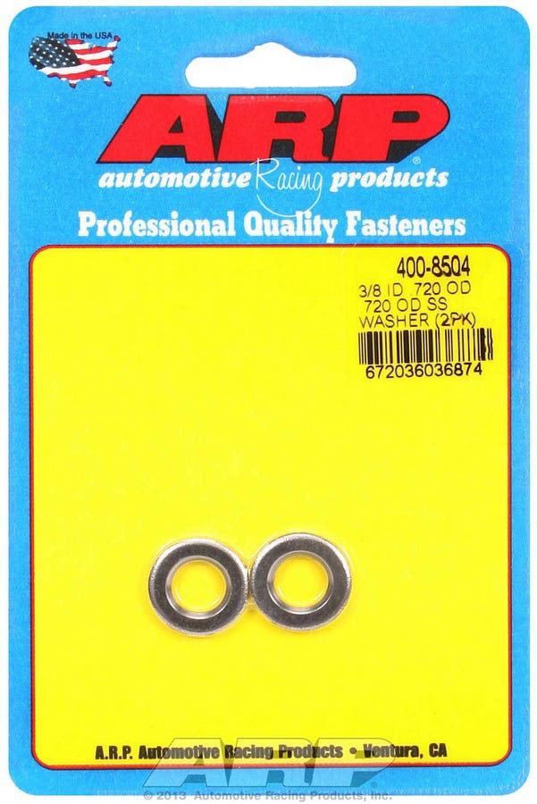ARP S/S Flat Washers - 3/8 ID x .715 OD (2pk) 400-8504